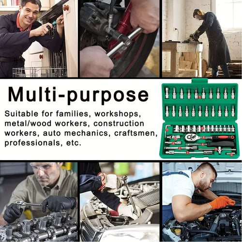 46PCS Metric Socket Wrench Set