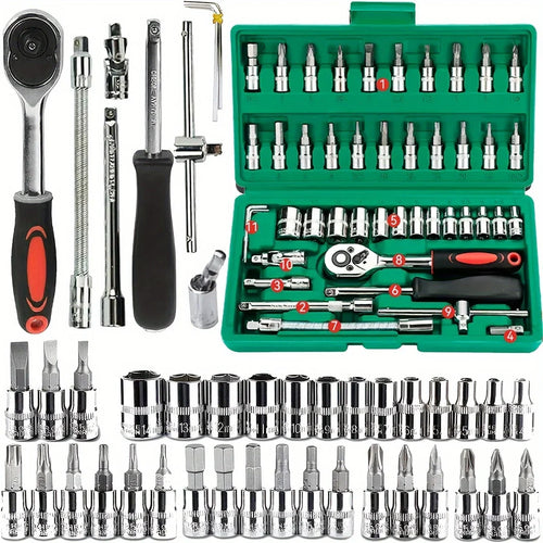 46PCS Metric Socket Wrench Set